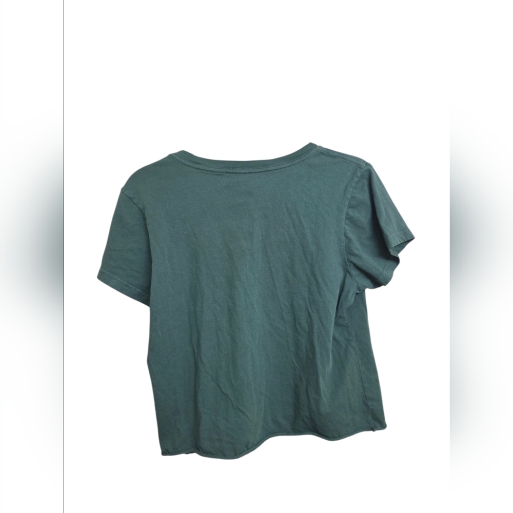 Rolling Stones Dark Olive Cropped Concert Tee L - Picture 2 of 7